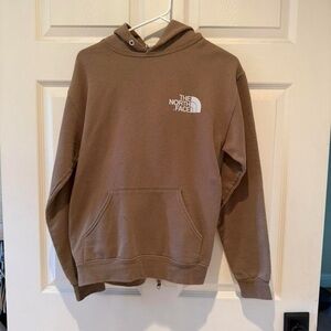 The North Face Chest Logo Pullover Hoodie in Brown